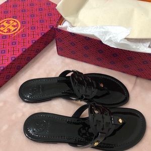 New Tory Burch Black Sandals